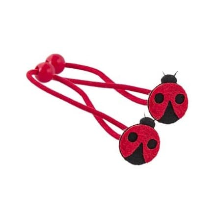 Paire d'élastiques pour cheveux Motifs: Coccinelles