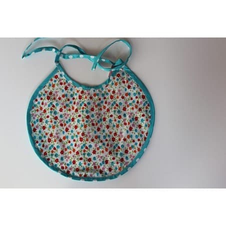 Bavoir petites fleurs colorées