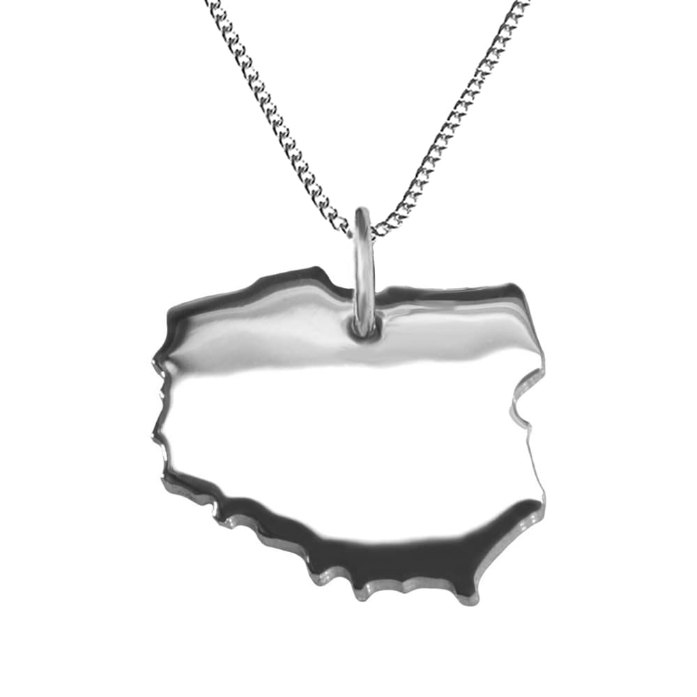 Pendentif argent Pologne personnalisé - 1199