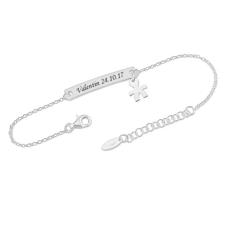 Gourmette argent personnalisée - 2115