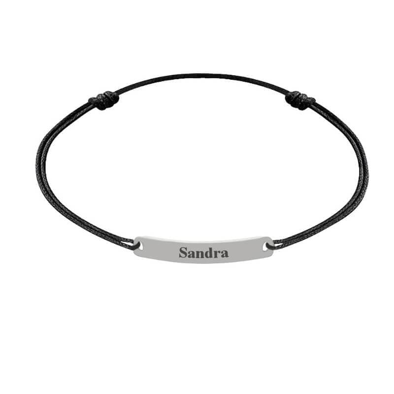 Bracelet cordon argent personnalisé - 2186