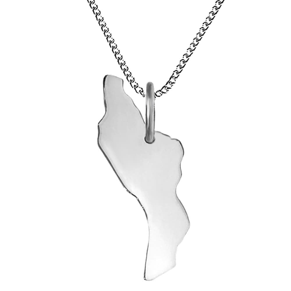 Pendentif argent île d'Oléron personnalisé - 2550