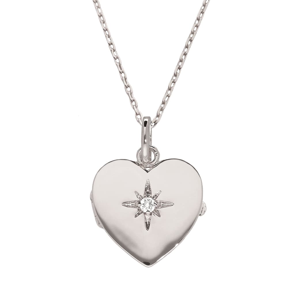 Collier médaillon coeur argent personnalisé - 2576