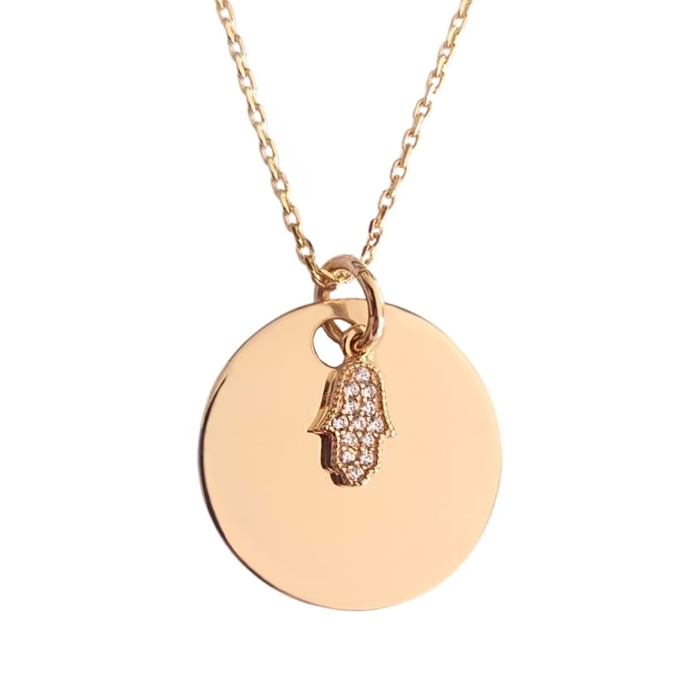 Collier main de Fatma plaqué or personnalisé - 2588