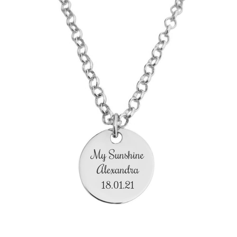 Collier maille jaseron argent personnalisé - 2597