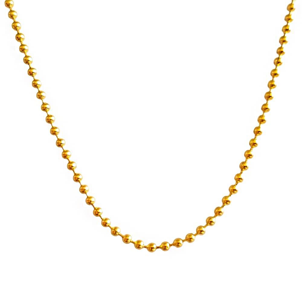 Chaîne billes acier doré 1,5mm - 2603