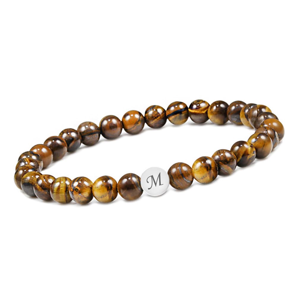 Bracelet œil de tigre personnalisé - 2691
