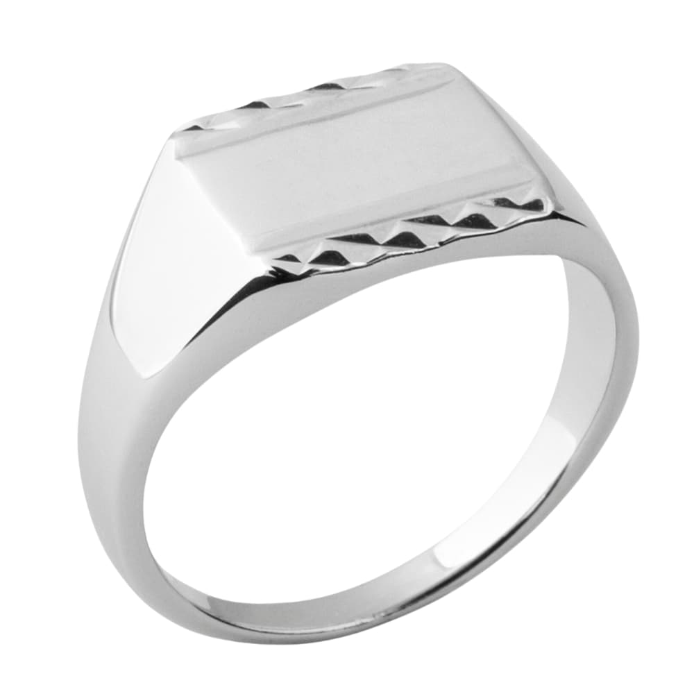 Chevalière argent personnalisée - 2737