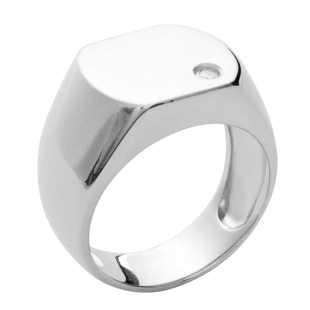 Chevalière argent personnalisée - 2738