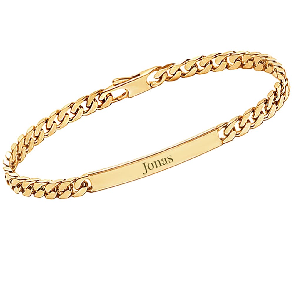 Gourmette plaqué or personnalisée 4mm - 2763