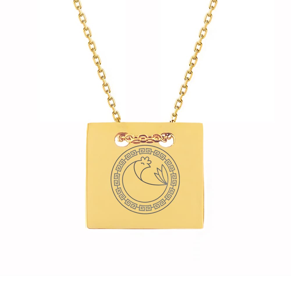 Pendentif zodiaque doré personnalisé - 2872