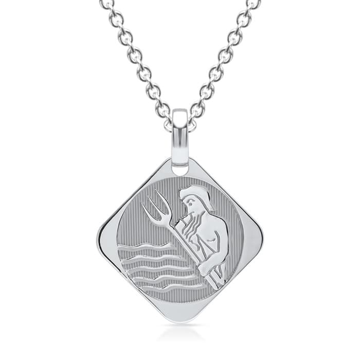 Pendentif zodiaque argent personnalisé - 0919