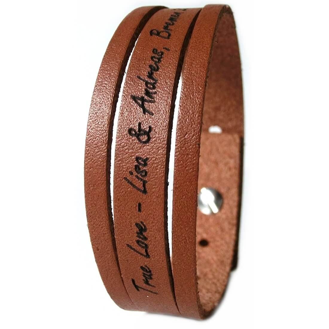 Bracelet cuir camel personnalisé - 1956