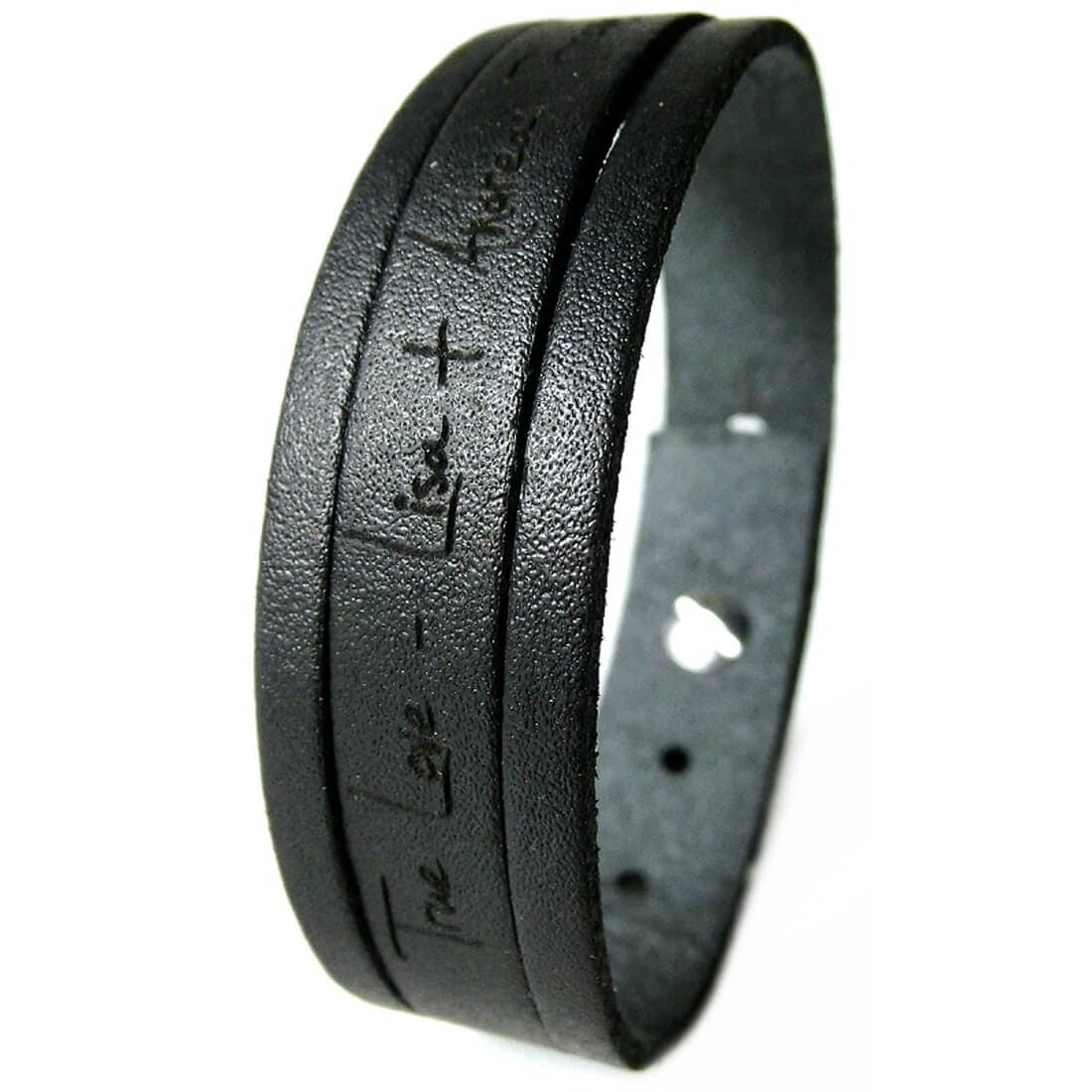 Bracelet cuir noir personnalisé - 1957