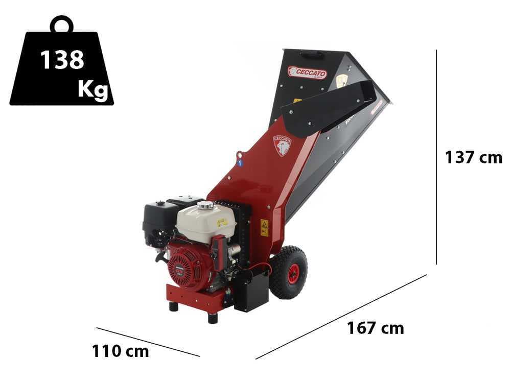 Ceccato Tritone Maxi - Häcksler mit Verbrennungsmotor - Honda GX 390 - Elektrostarter