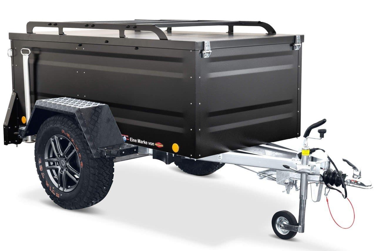 Geländegängiger Anhänger KT-EB2, 1000 kg, schwarz, für Dachzelt