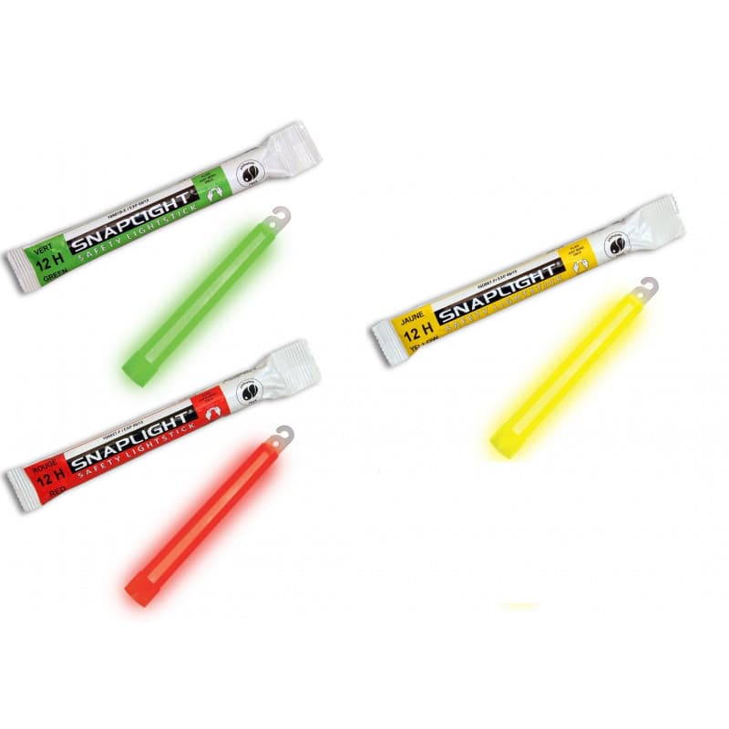 LOT DE 3 SNAPLIGHT BATON LUMINEUX 15CM - 12H