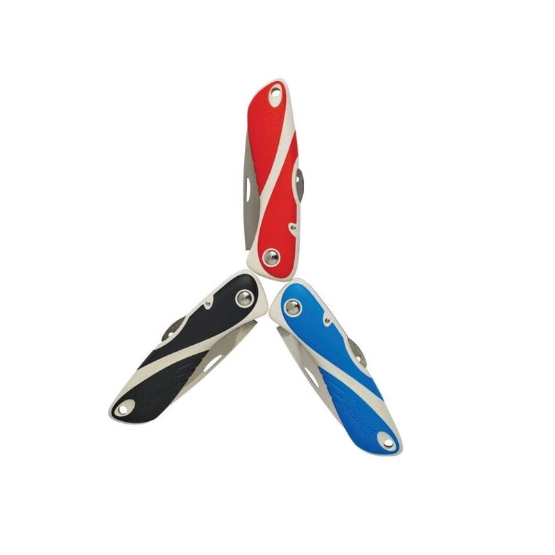 Couteau WICHARD AQUATERRA Lame lisse + Dragonne offerte Bleu