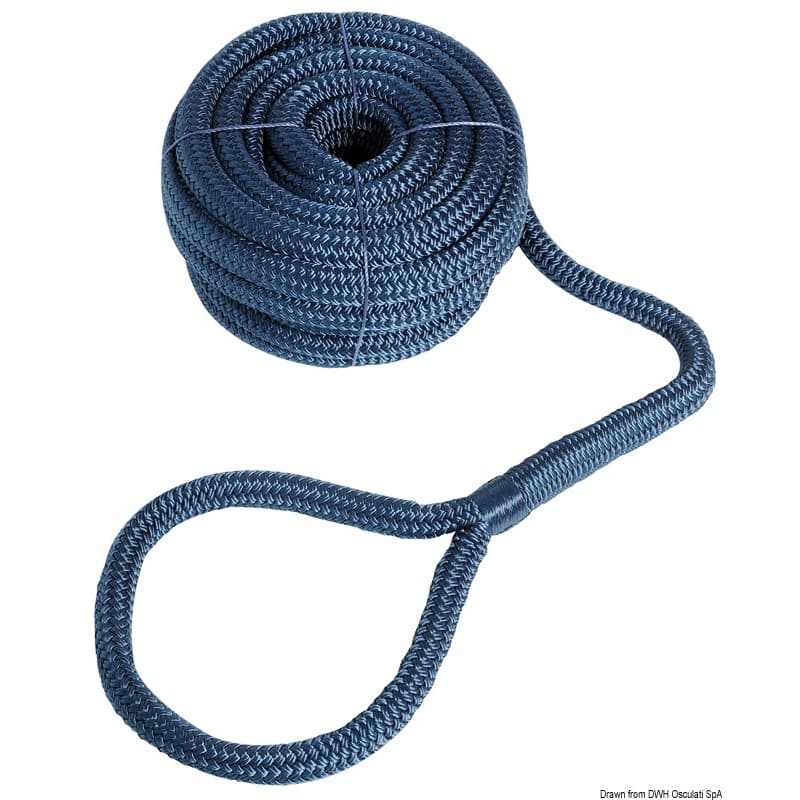 Amarre haute résistance avec œillet Bleu 10mm 6m