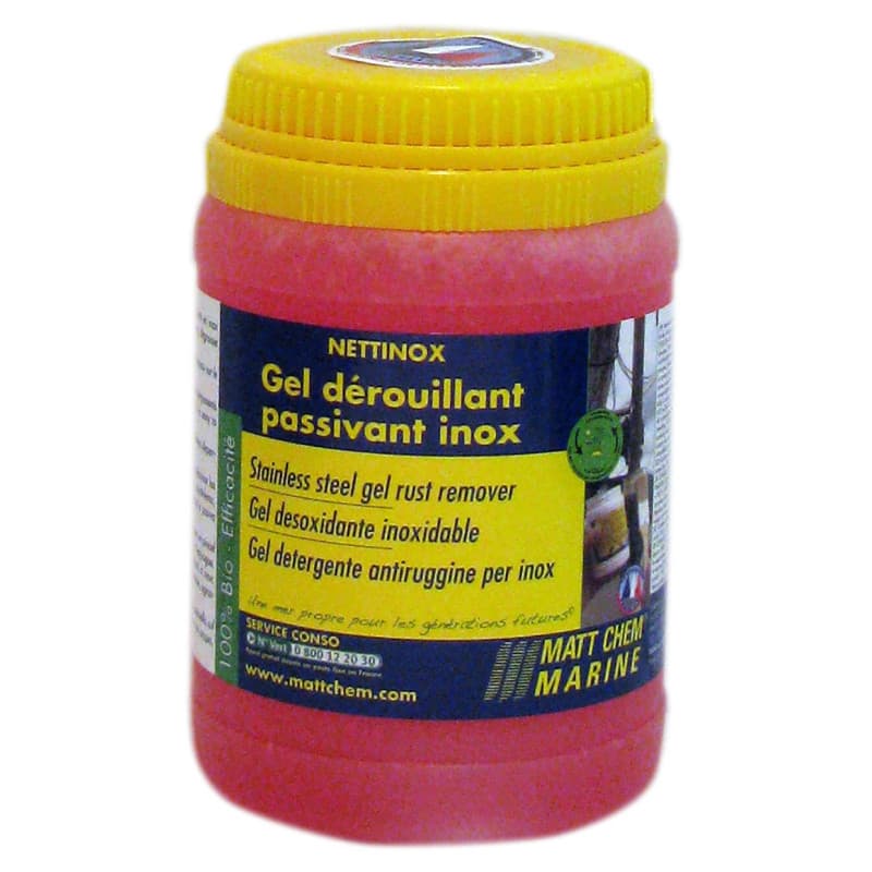 MATT CHEM - NETTINOX - Gel dérouillant nettoyant passivant inox 250ml