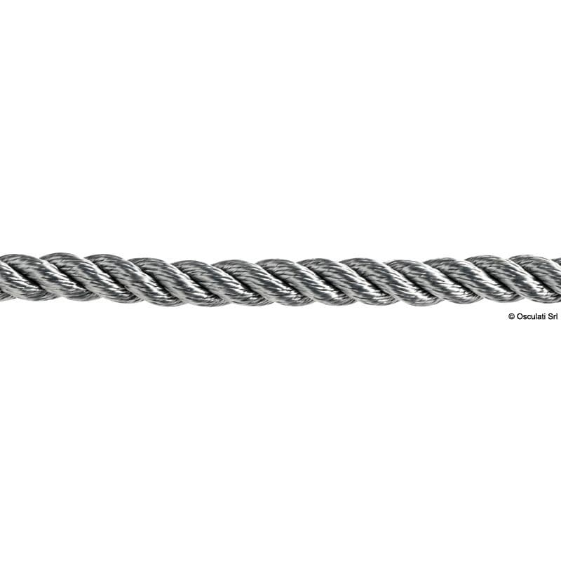 Bout blanc 3 torons - en polyester - HAUTE RESISTANCE Gris 10mm