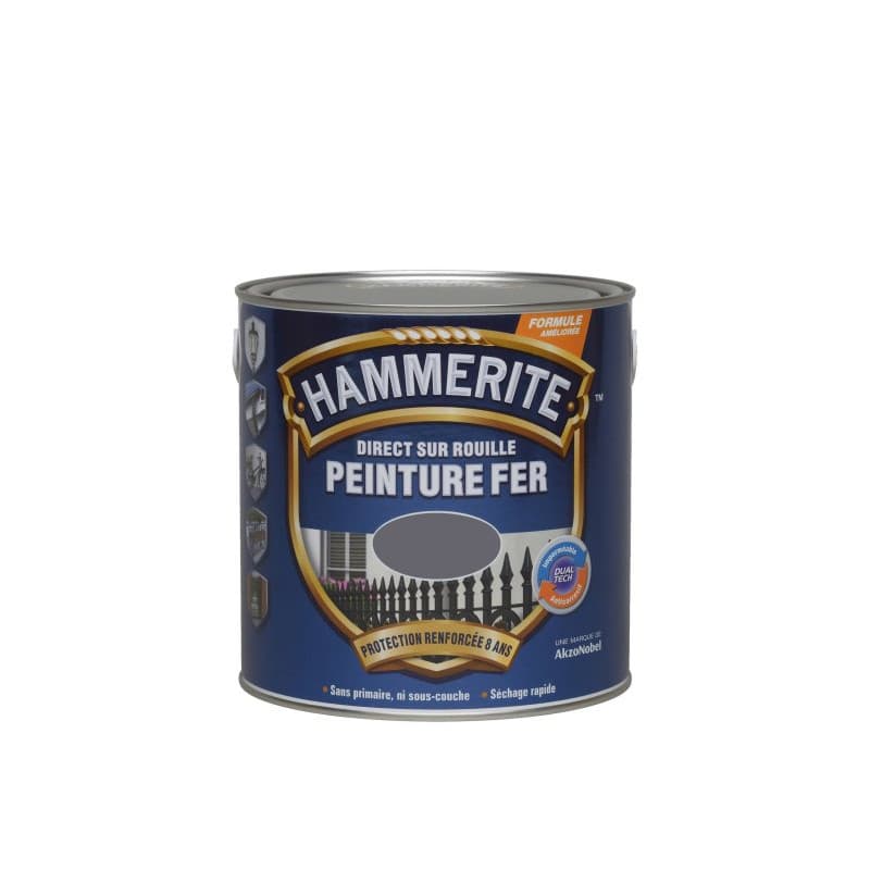 Hammerite - Peinture laque antirouille 0.75l Laqué blanc