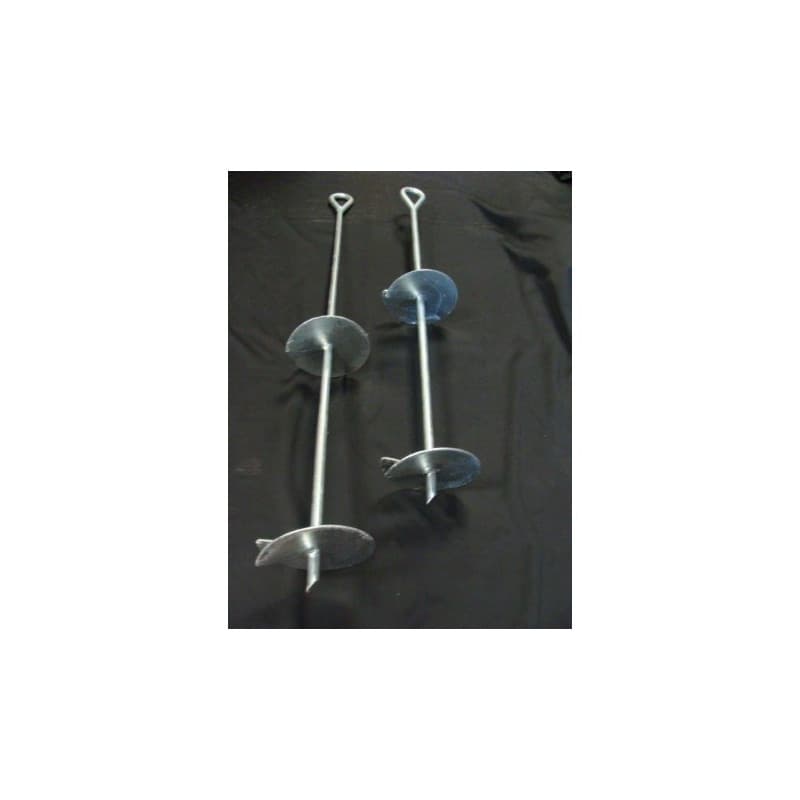 Ancre à vis double pâle galvanisée à chaud pour balisage 1.2m