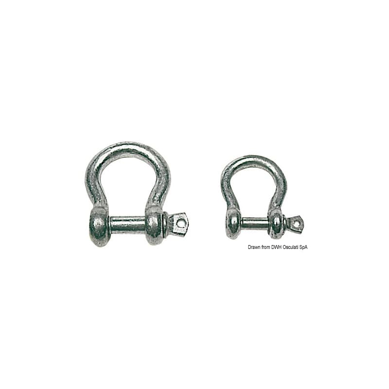 Manilles lyre en acier galvanisé 12mm