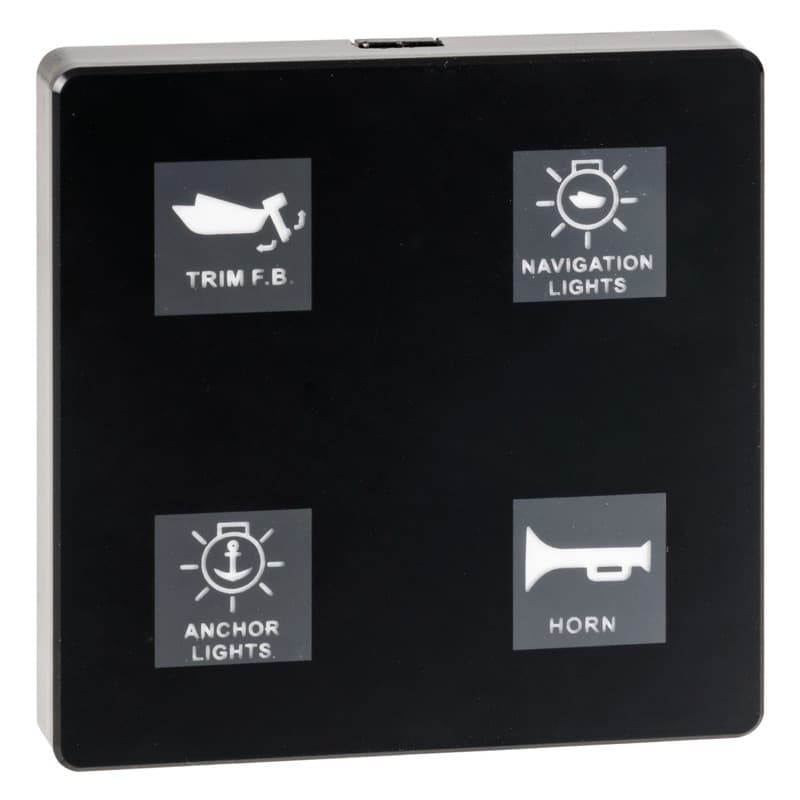 Panneau électrique tactile programmable avec CAN-BUS 1x5A ; 2x10A ; 1x15A