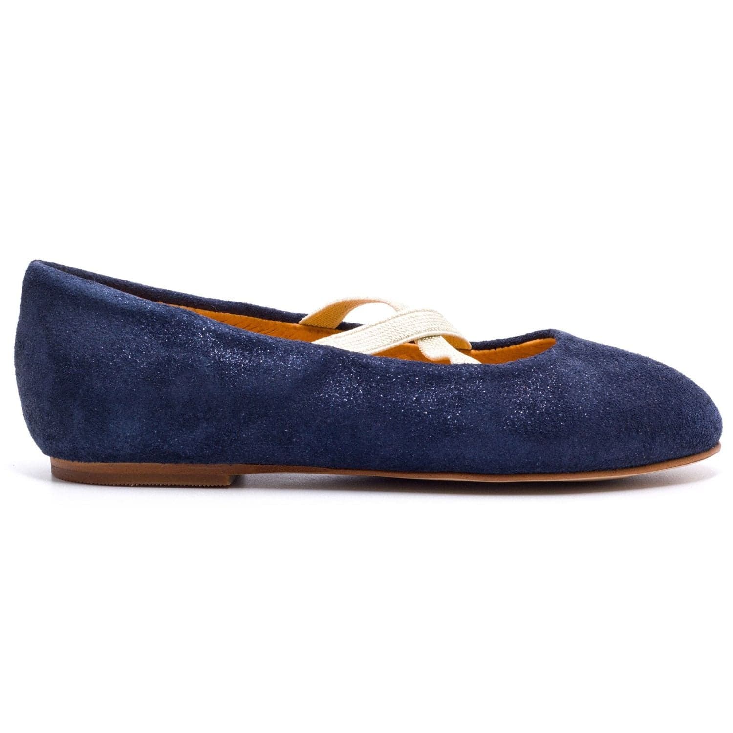 Elégante ballerine en daim à paillette - Boni Sofia - 26 - Daim Bleu Marine