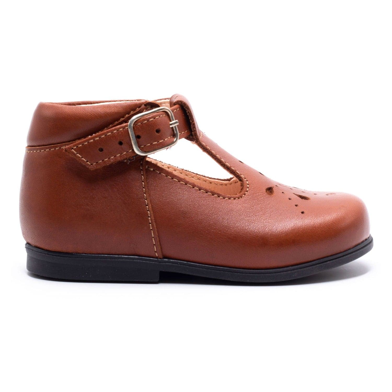 Chaussure bébé premier pas – cuir souple & boucle |Boni Carol - 18 - Marron