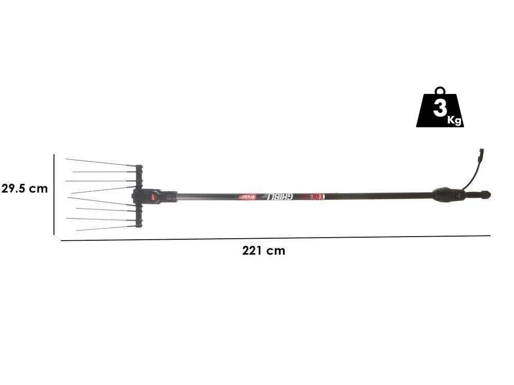 Brumi Zenit 36V – Vareador de aceitunas eléctrico de batería – Pértiga de Carbono 200/315 cm