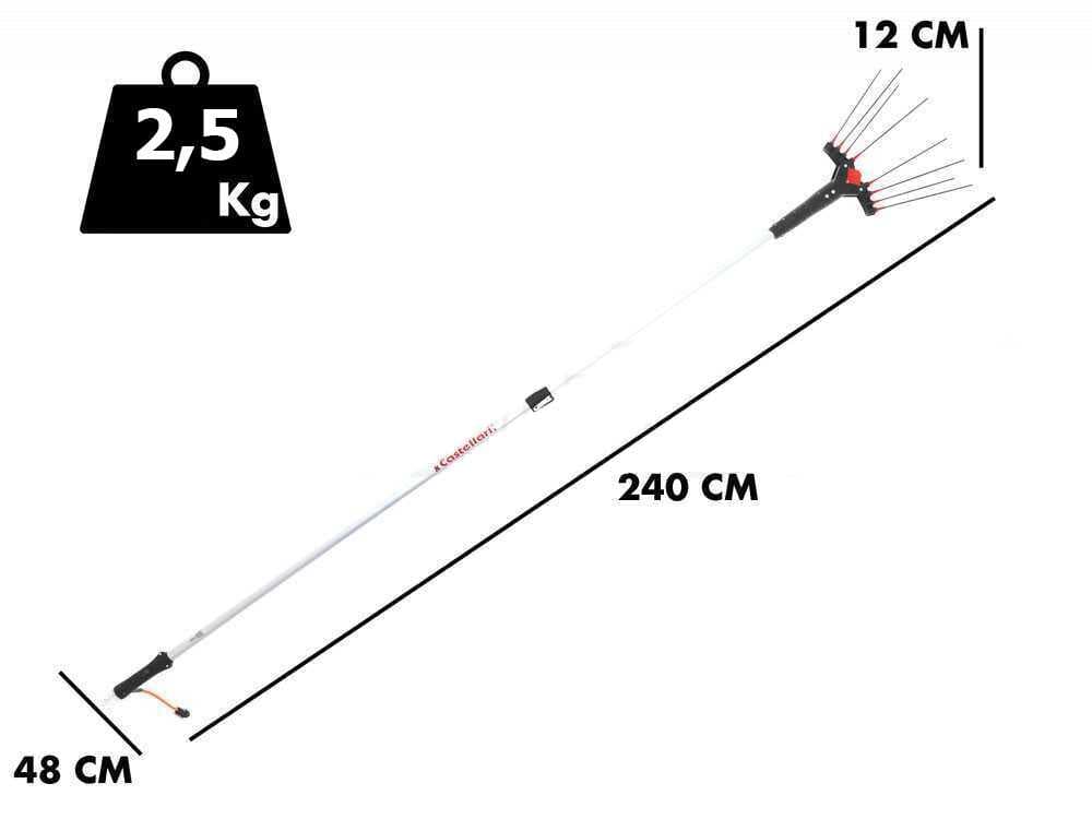 Castellari Vertigo C 30V – Vareador de aceitunas elĂ©ctrico de baterĂa – 190 – 240 cm