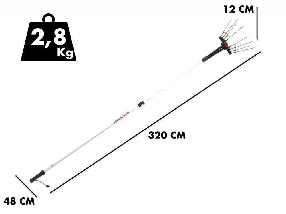 Castellari Vertigo L 12V – Vareador de aceitunas eléctrico de batería 240 – 320 cm