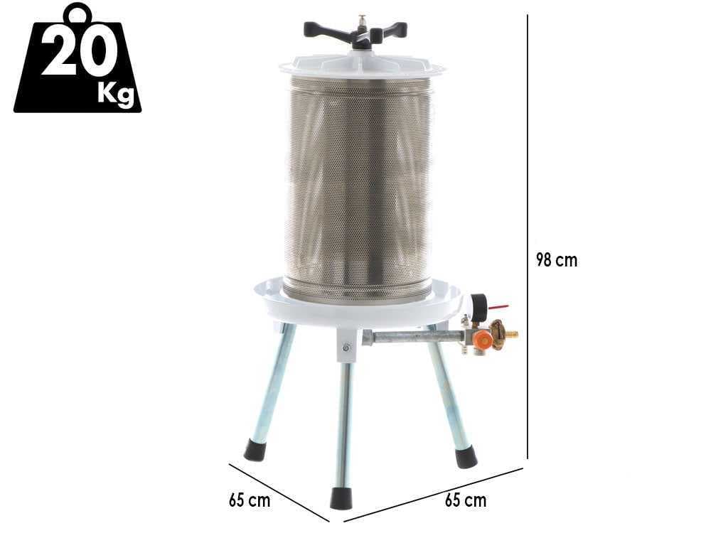Enotecnica Pillan Carezza – Hidroprensas para frutas 40 L – Jaula INOX