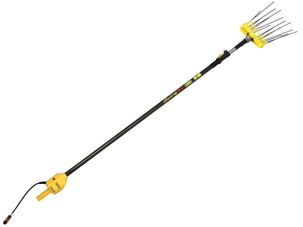 Vareador de aceitunas eléctrico de batería Lisam Swing – con 8 + 8 varillas en carbono – 220-300 cm – pértiga telescópica