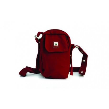 Sacoche chanvre et coton bio bordeaux