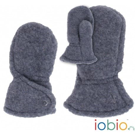 Moufles bébé polaire de laine Gris 3