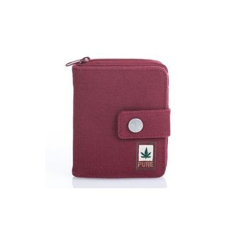 Portefeuille chanvre et coton bio bordeaux