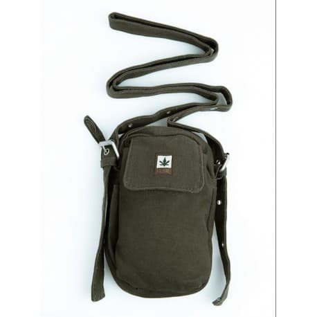 Sacoche chanvre et coton bio kaki