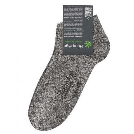 Socquettes chanvre & coton bio GRIS CHINE 45/47