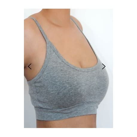 Brassière coton bio Gris L