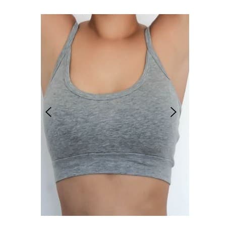 Brassière coton bio Gris S