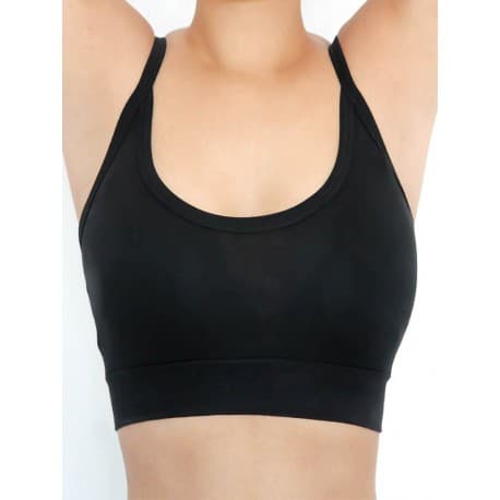 Brassière coton bio Noir M