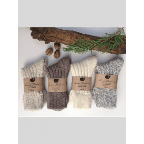 Chaussettes laine & alpaga écru 40/41