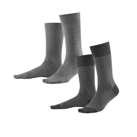 Lot 2 paires de chaussettes coton bio Noir 39/42