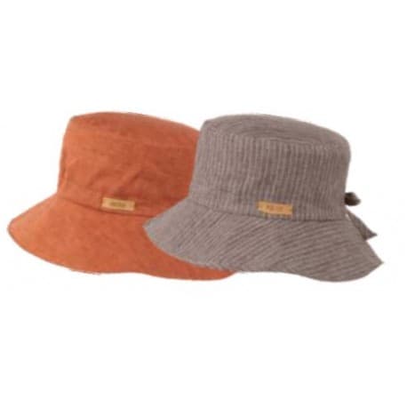 Chapeau enfant 100% lin brun T53