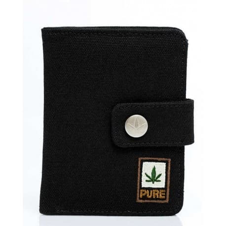 Portefeuille chanvre et coton bio Noir