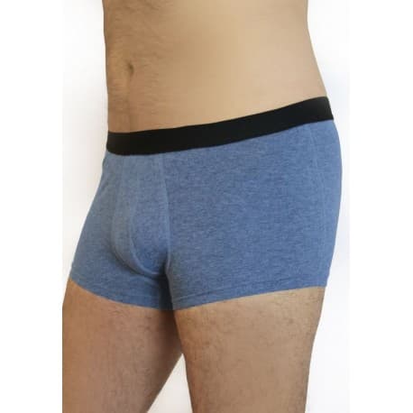 Boxer coton bio Bleu M