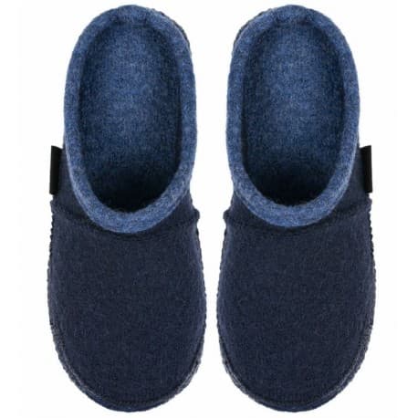 Chaussons adultes en 100% laine 43 marine